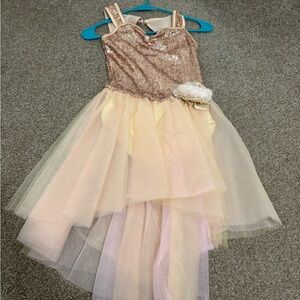 Weissman Glittering Pink and Cream Dance Costume